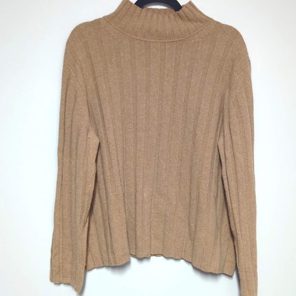 Banana Republic Camel Mock Turtleneck Sweater